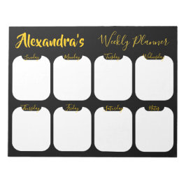 anteckningsblock för enkel personlig per vecka