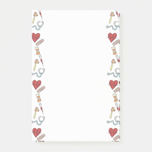 Anteckningsblock för hälsovårdsketch post-it block (Framsida)