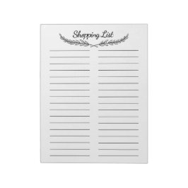 Anteckningsblock för inköpslista
