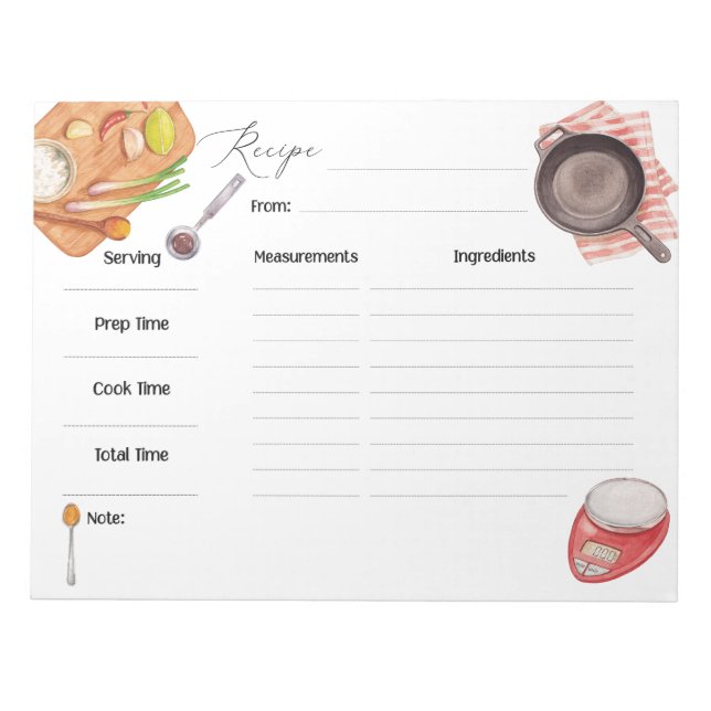Anteckningsblock för kokning (Framsida)