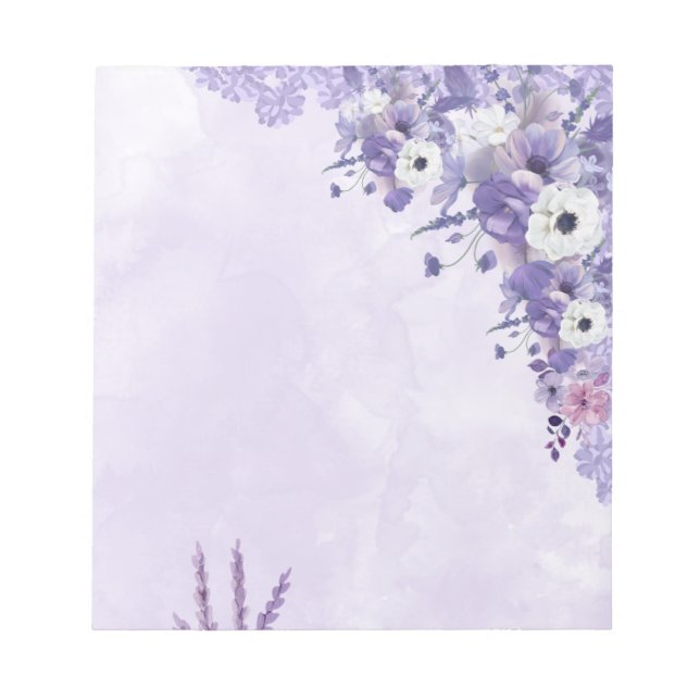 Anteckningsblock för Lavender Blommigt för Dagliga (Framsida)