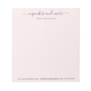 Anteckningsblock för minimal rosa Elegant för före