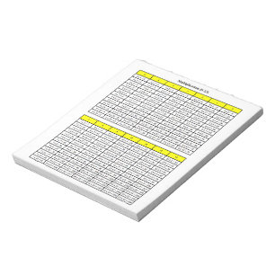 Anteckningsblock för multiplikation #0-13