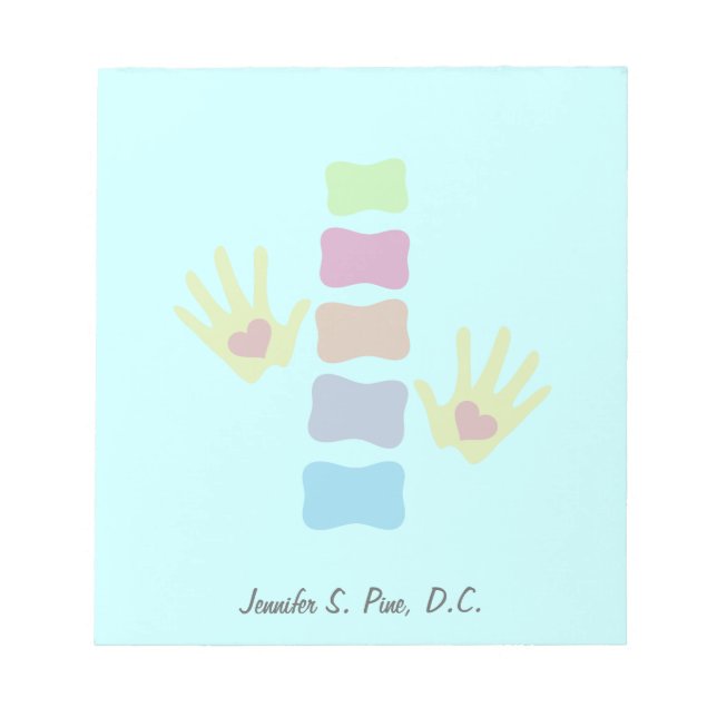 Anteckningsblock för Personlig av Händer i ryggkot (Framsida)