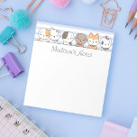 Anteckningsblock för Personligen Cute Puppies<br><div class="desc">Anpassa det här anteckningsblocket enkelt med ditt eget namn och titel. Utformningen har en massa söt,  handdragen tecknad hund.</div>