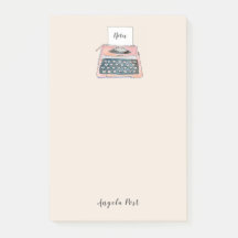 Anteckningsblock för rosa av Cute-skrivare