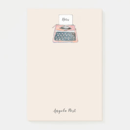 Anteckningsblock för rosa av Cute-skrivare Post-it Block