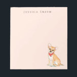 Anteckningsblock för Rosa av hund i färgen Chihuah<br><div class="desc">En mycket söt illustration av färgen Chihuahua på Rosa anpassar sig med ditt namn. Anpassa genom att använda rutorna "Redigera den här designmallen" på objektets höger eller klicka på den blå "Anpassa den" om du vill ordna texten, ändra typsnitt och färg. De här anteckningsblocken ger underbara gåvor till dina hund...</div>