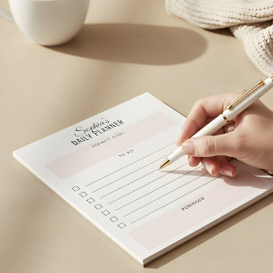 Anteckningsblock för  Rosa i daglig planering för 