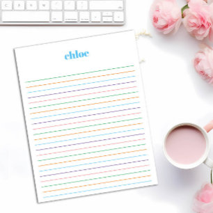 Anteckningsblock för stor regnbåge i linjerad Pers