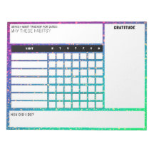 Anteckningsblock för stor veckolivsspårning