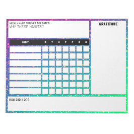 Anteckningsblock för stor veckolivsspårning