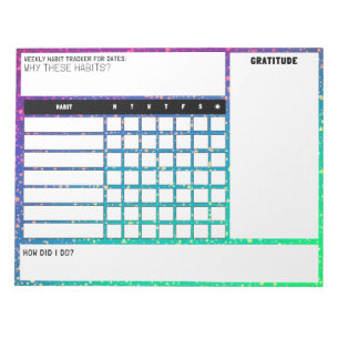 Anteckningsblock för stor veckolivsspårning