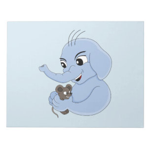 Anteckningsblock för tecknad av akut elefant