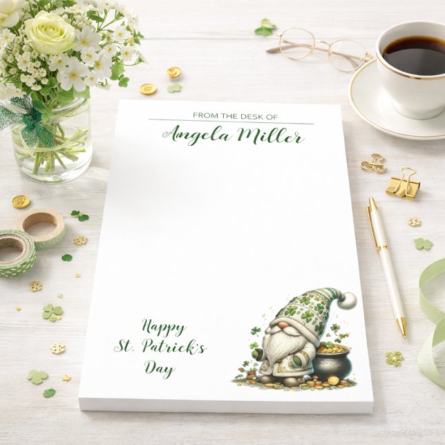 Anteckningsblock för tomte på St. Patrick's Day-sk Post-it Block (Skapare uppladdad)