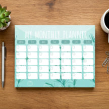 Anteckningsblock för undervattensprogram varje mån