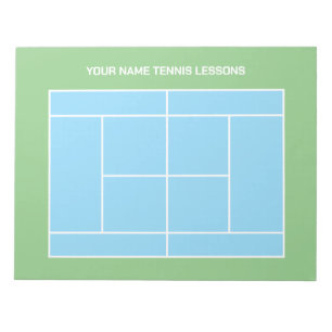 Anteckningsblock för utformning av tennis-domstole
