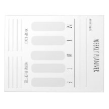 anteckningsblock för veckoplanering