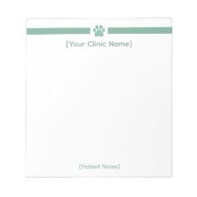 Anteckningsblock för veterinärklinik | Anpassad lo
