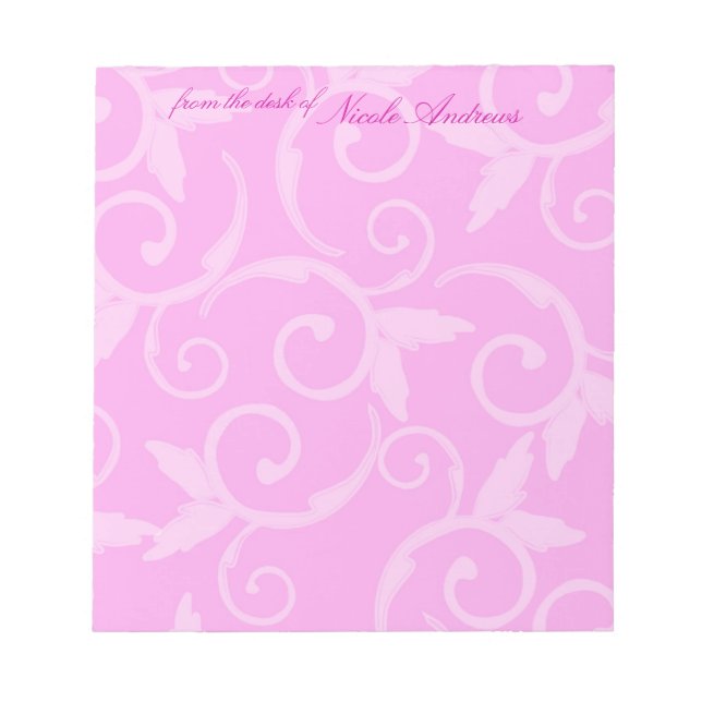 Anteckningsblock - Girly Swirl (Framsida)
