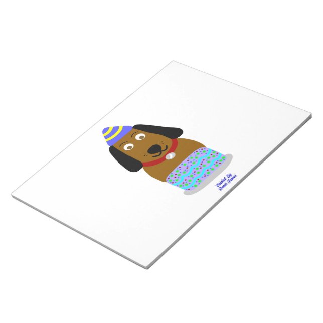 Anteckningsblock i Valpen grattis på födelsedagen  (Vinklad)