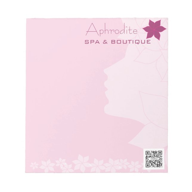 Anteckningsblock-mall Aphrodite Spa & Boutique Anteckningsblock (Framsida)