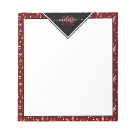 Anteckningsblock med anpassade musiksymboler