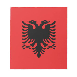 Anteckningsblock med Flagga Albanien