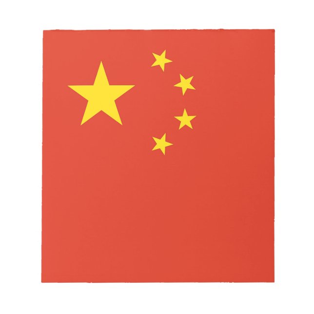Anteckningsblock med Flagga av China (Framsida)