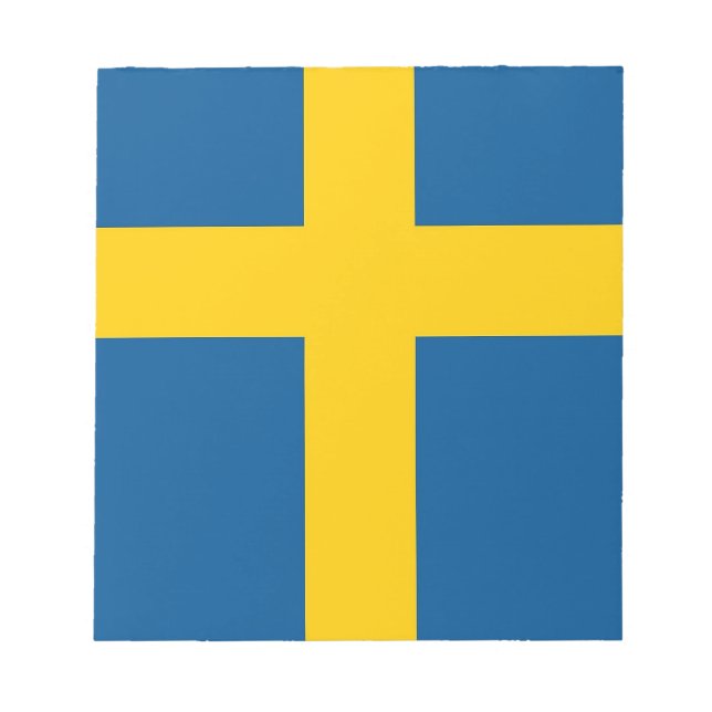 Anteckningsblock med Flagga av Sverige (Framsida)