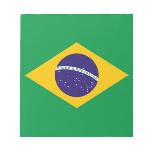 Anteckningsblock med Flagga Brasilien