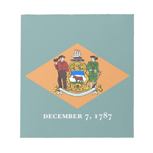 Anteckningsblock med Flagga Delaware-staten (Framsida)