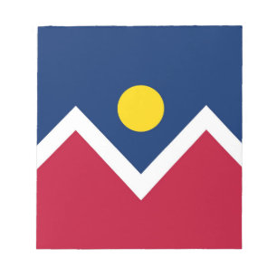 Anteckningsblock med Flagga Denver City, Colorado