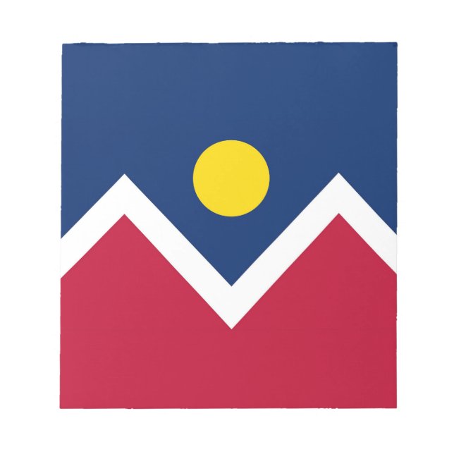Anteckningsblock med Flagga Denver City, Colorado  (Framsida)