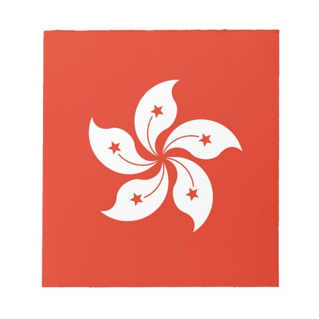 Anteckningsblock med Flagga Hongkong, China (Framsida)