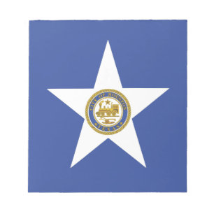 Anteckningsblock med Flagga Houston City, Förenta