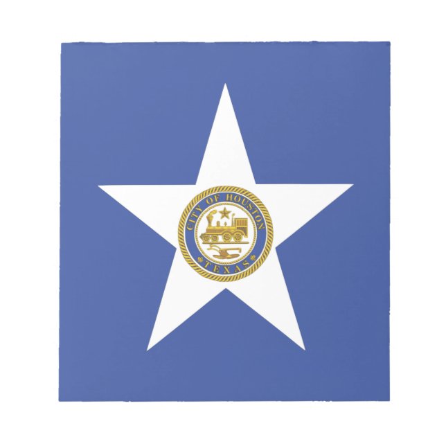 Anteckningsblock med Flagga Houston City, Förenta  (Framsida)