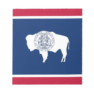 Anteckningsblock med Flagga i Wyoming-staten