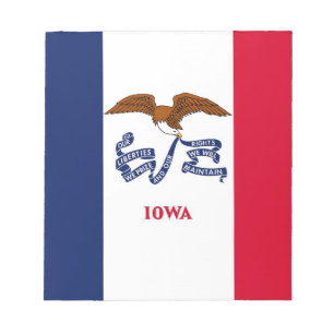 Anteckningsblock med Flagga Iowa