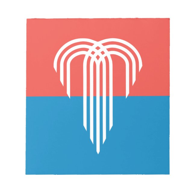 Anteckningsblock med Flagga Kansas City, Missouri (Framsida)