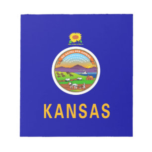 Anteckningsblock med Flagga Kansas-staten