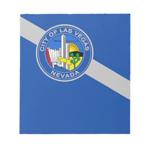 Anteckningsblock med Flagga Las Vegas City, USA