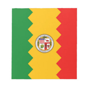 Anteckningsblock med Flagga Los Angeles, Kaliforni