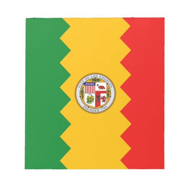 Anteckningsblock med Flagga Los Angeles, Kaliforni (Framsida)