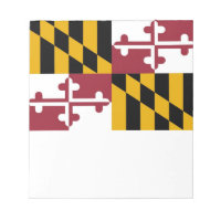Anteckningsblock med Flagga Maryland State