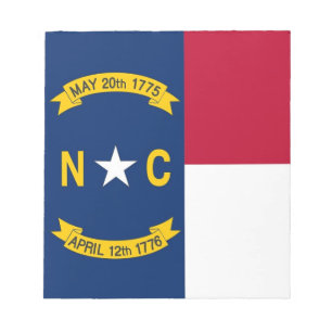 Anteckningsblock med Flagga North Carolina State