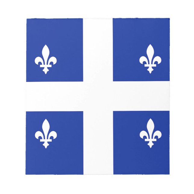 Anteckningsblock med Flagga Quebec, Kanada (Framsida)