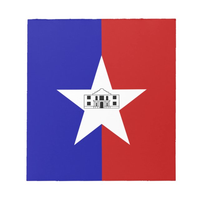 Anteckningsblock med Flagga San Antonio City, Före (Framsida)