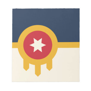 Anteckningsblock med Flagga Tulsa, Oklahoma