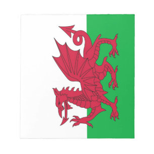 Anteckningsblock med Flagga Wales